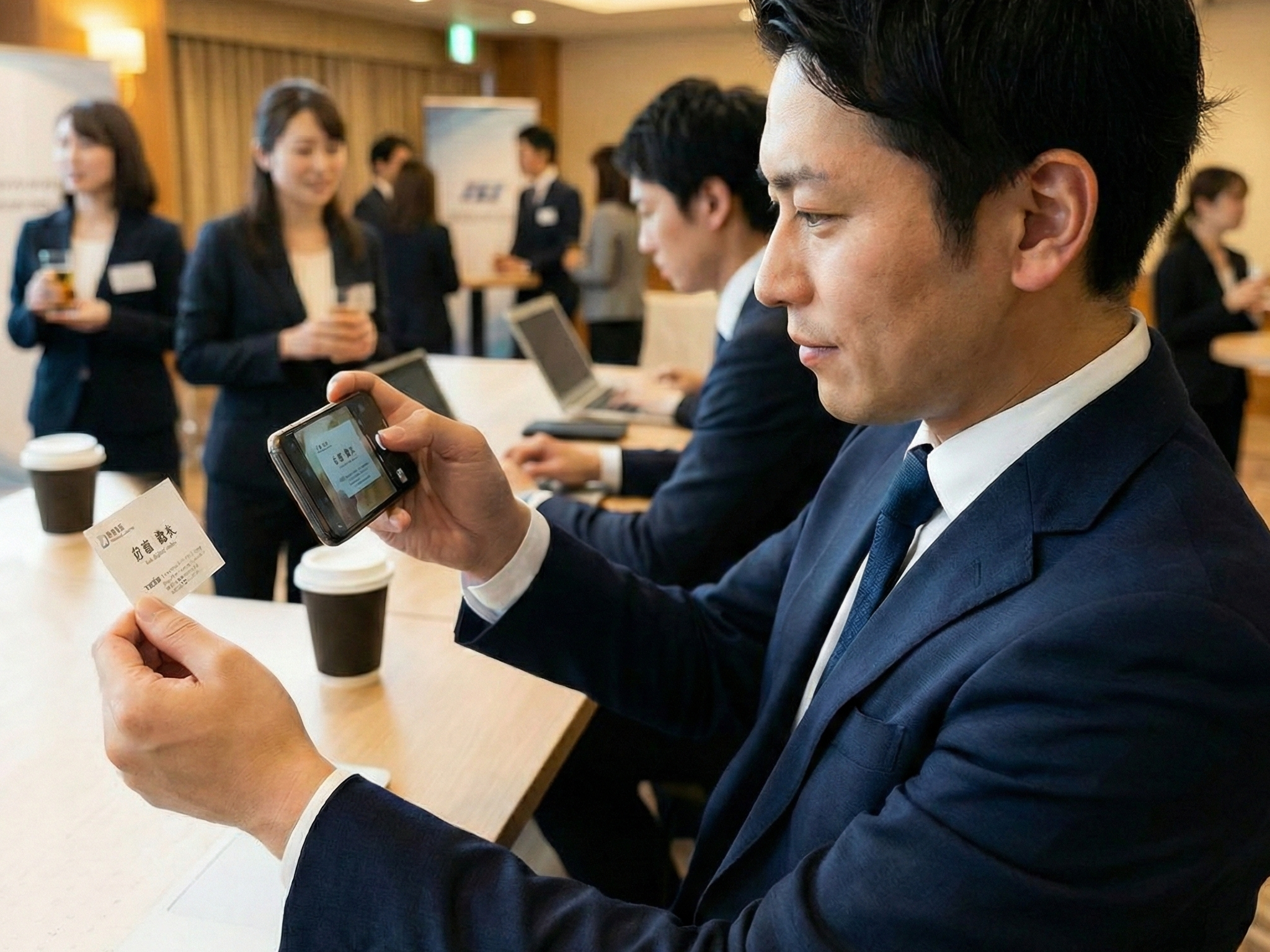 スマホで名刺を撮る